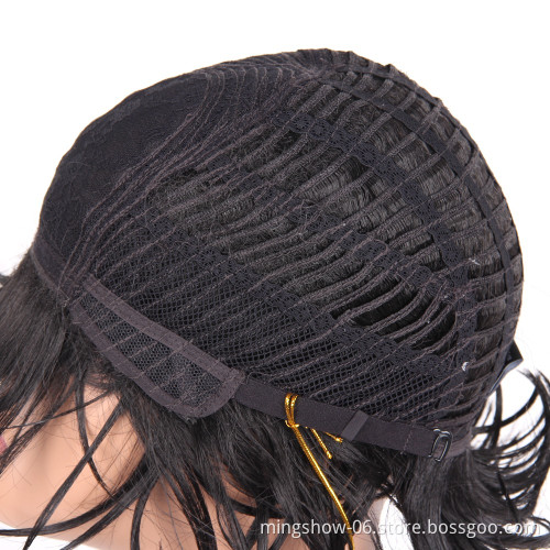 Fast delivery heap bob wig synthetic, no MOQ synthetic 8 inch bob wig